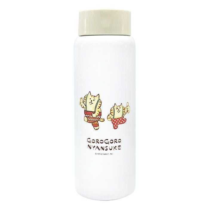 LAWSONコラボ】ステンレスボトル 200ml ごろごろにゃんすけ レトロ