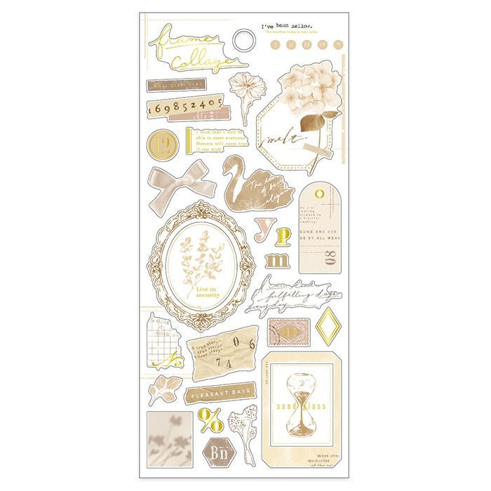 フレームコラージュステッカー 81977 beige | マインドウェイブ