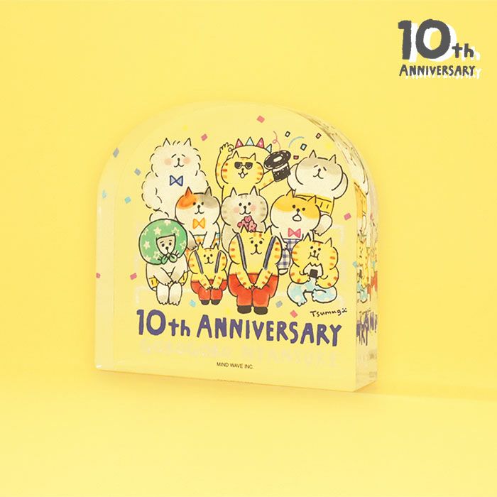 OUTLET ] オンラインストア限定 アクリルブロック にゃんすけ10周年
