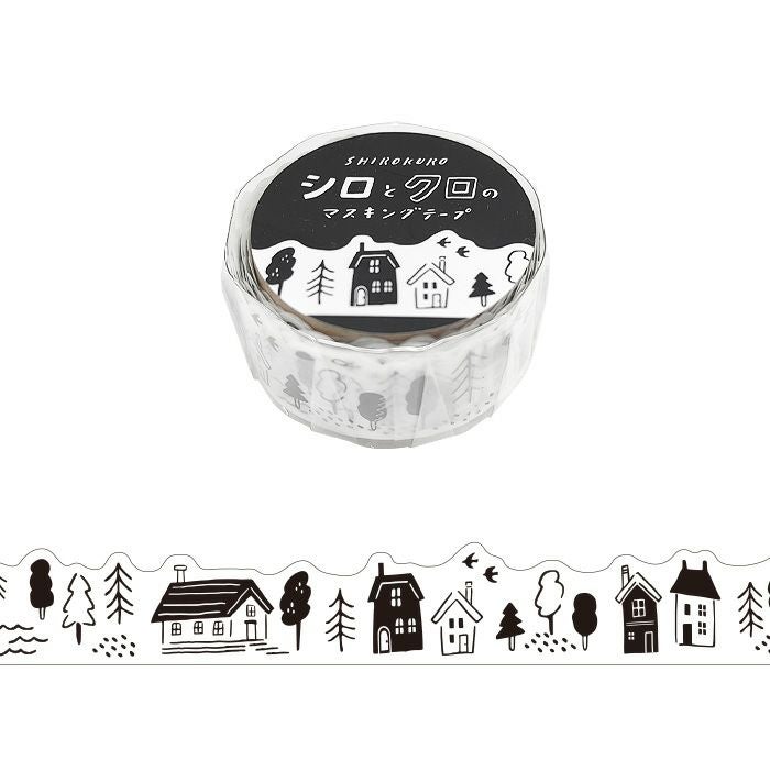 シロとクロのマスキングテープ ダイカット 95346 くらし | マインド