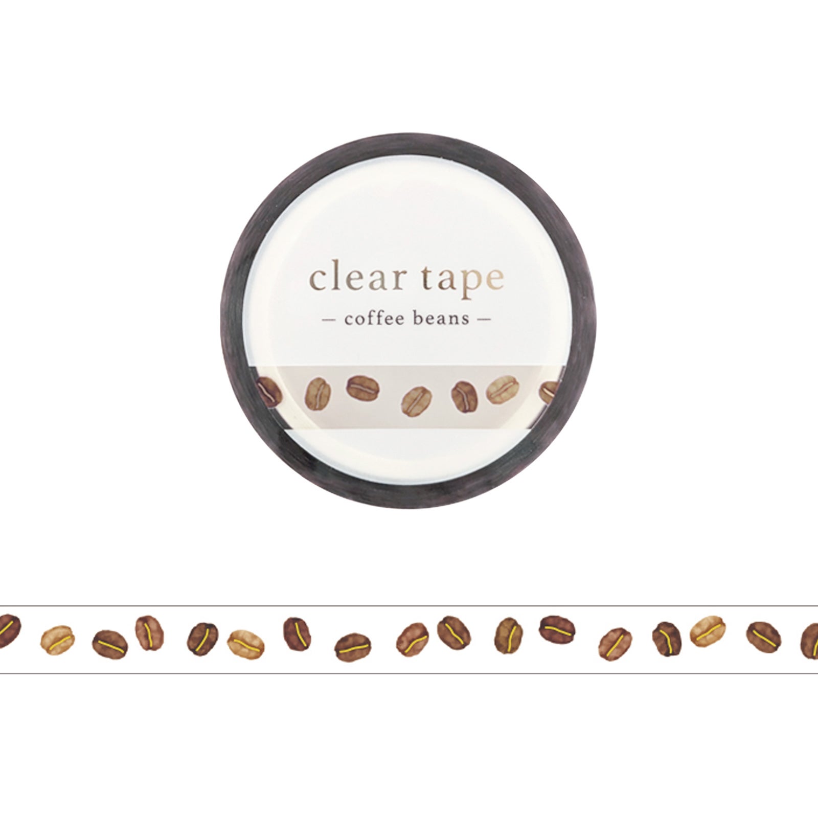 クリアテープ 7mm幅 95298 箔押し coffee beans | マインドウェイブ