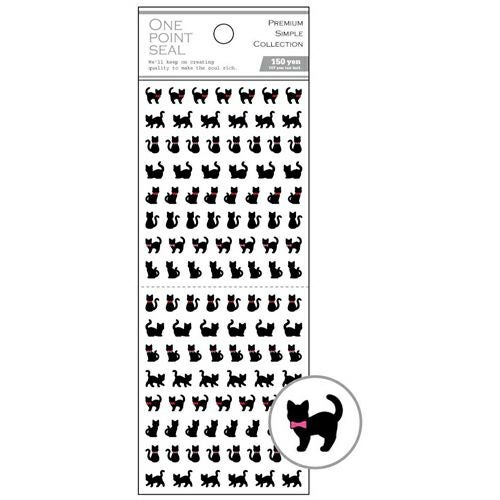 ONE POINT SEAL 750042 黒ネコ | マインドウェイブオンラインストア