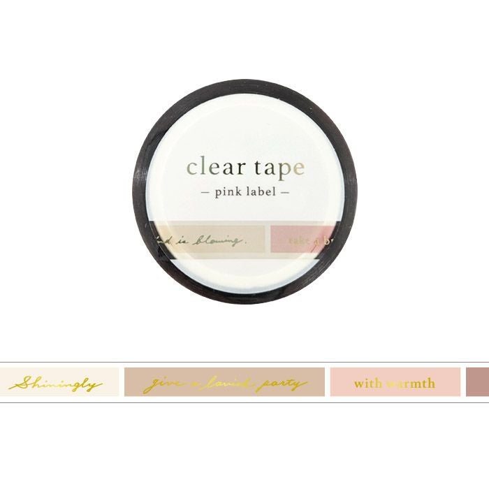 クリアテープ 7mm幅 95299 箔押し pink label | マインドウェイブ