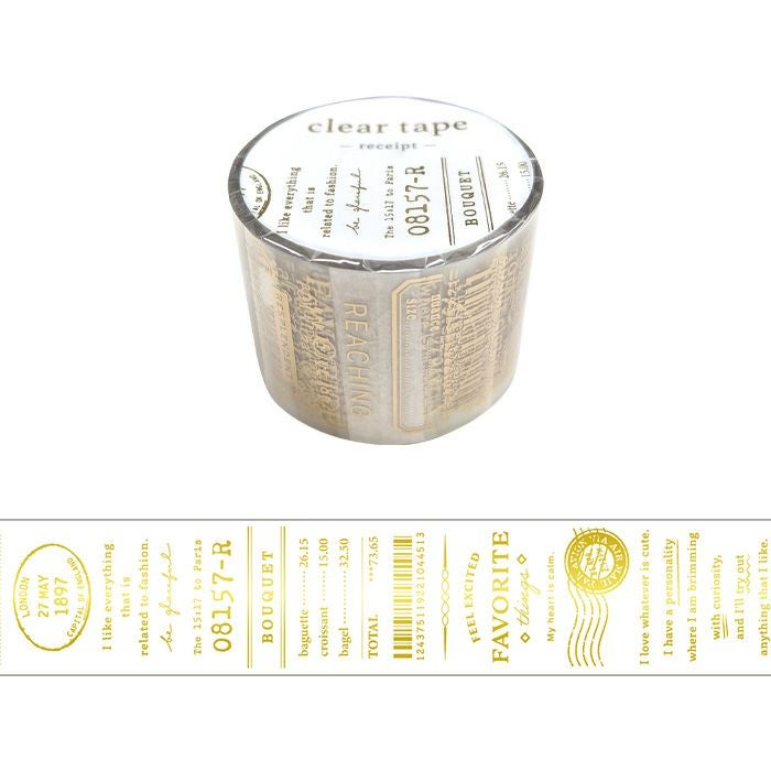 クリアテープ 箔押し 30mm幅 95170 receipt | マインドウェイブ