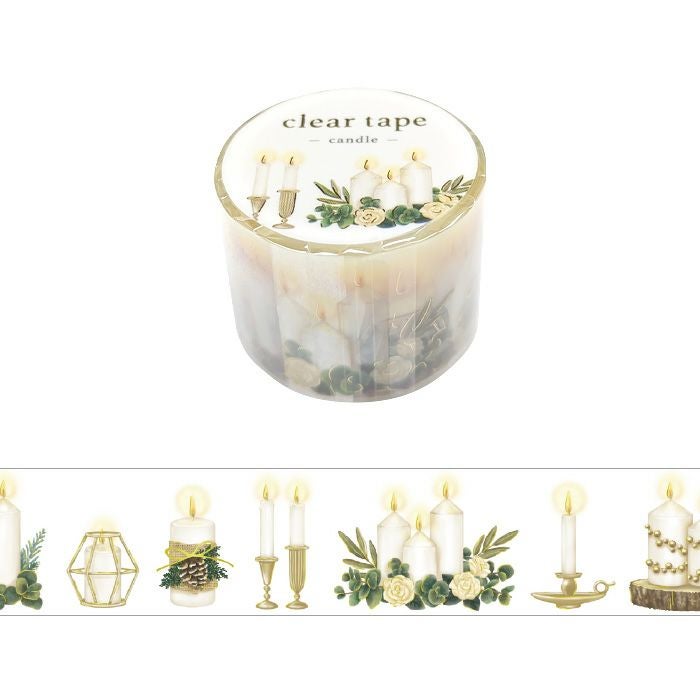 クリアテープ 箔押し 30mm幅 95331 candle | マインドウェイブ