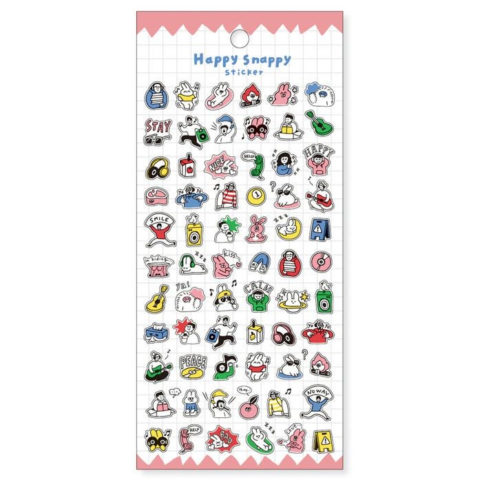 ハッピースナッピーステッカー 82136 ピンク | マインドウェイブ