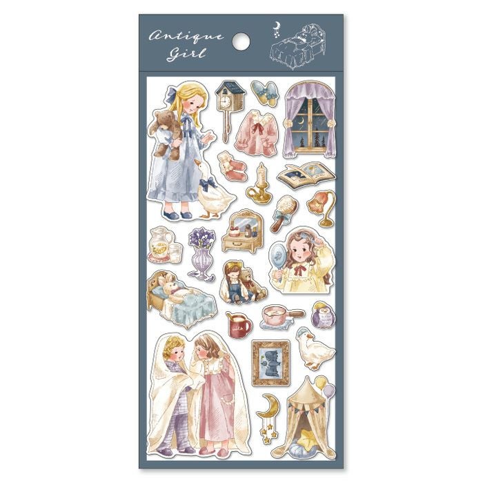 美品　五悠　同人　ノベルティ　シール　ステッカー　たて　たまねぎ　ぐじ　松村 アンティークガールステッカー 81690 おやすみの時間 | マインド