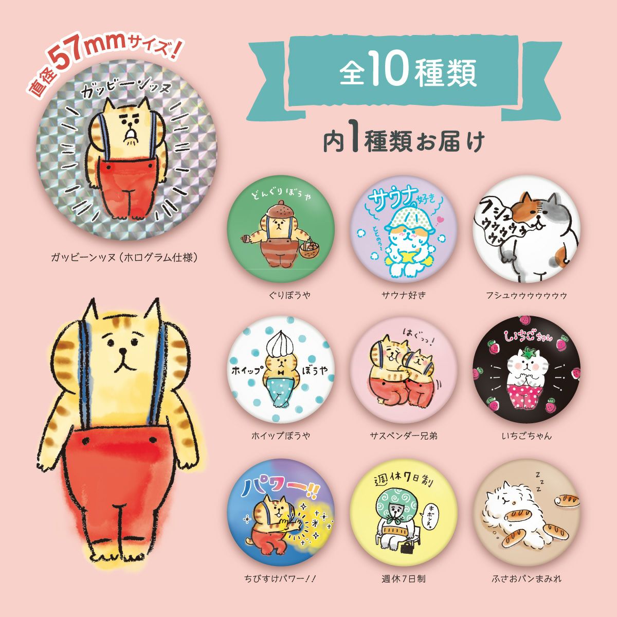 オンラインストア＆催事限定 10種トレーディング 缶バッジ ごろごろ