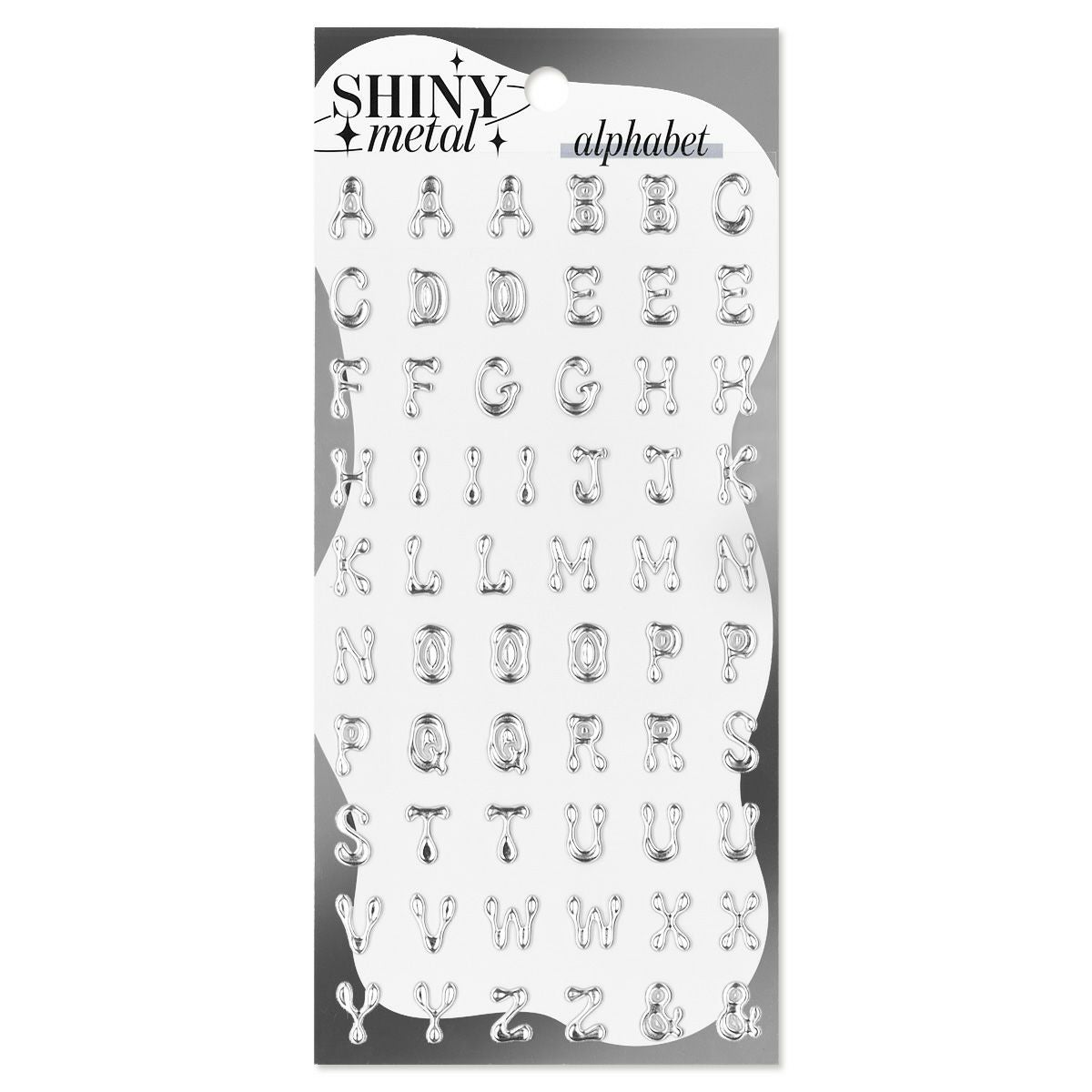 シャイニーメタルステッカー alphabet | マインドウェイブオンラインストア