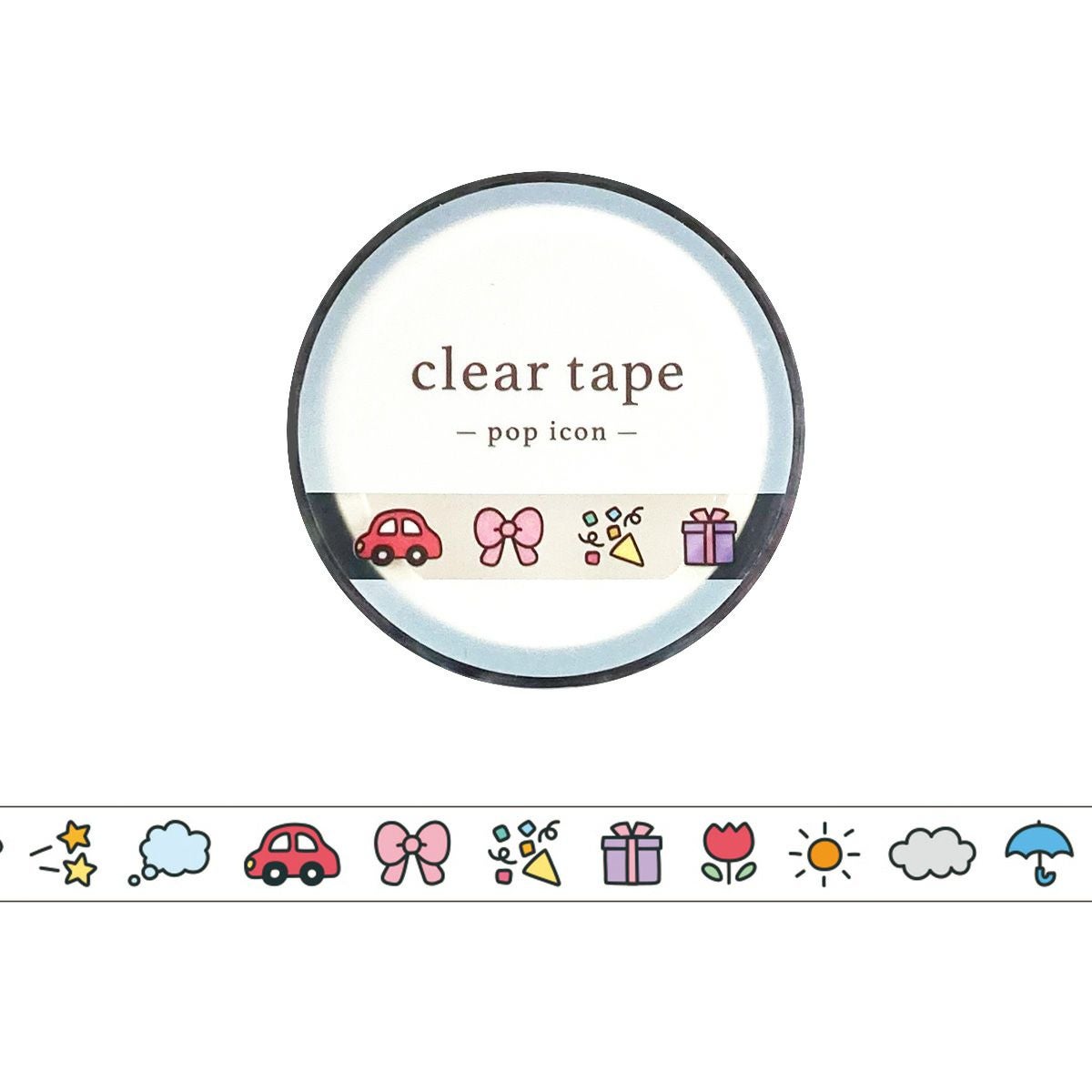ロール付箋クリアテープマステ15個セット　パピアプラッツマインドウェイブ ロール付箋クリアテープマステ15個セット パピアプラッツマインド