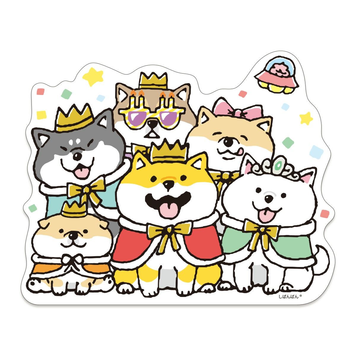 オンラインストア＆催事限定 しばんばん10周年 ステッカー 大 おいわい 