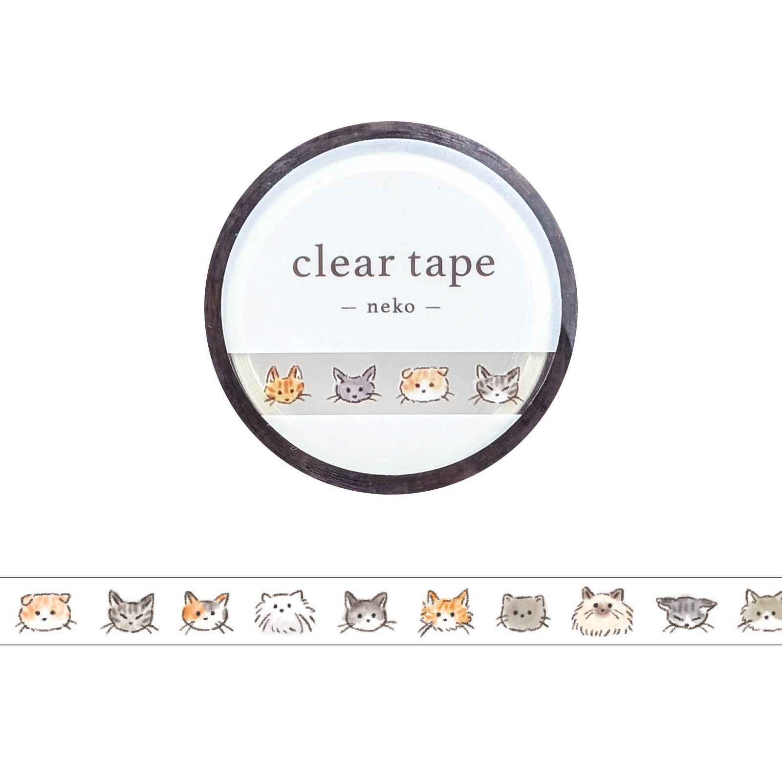 【ご確認用】猫のマスキングテープ、クリアテープ クリアテープ 7mm幅 neko | マインドウェイブオンラインストア